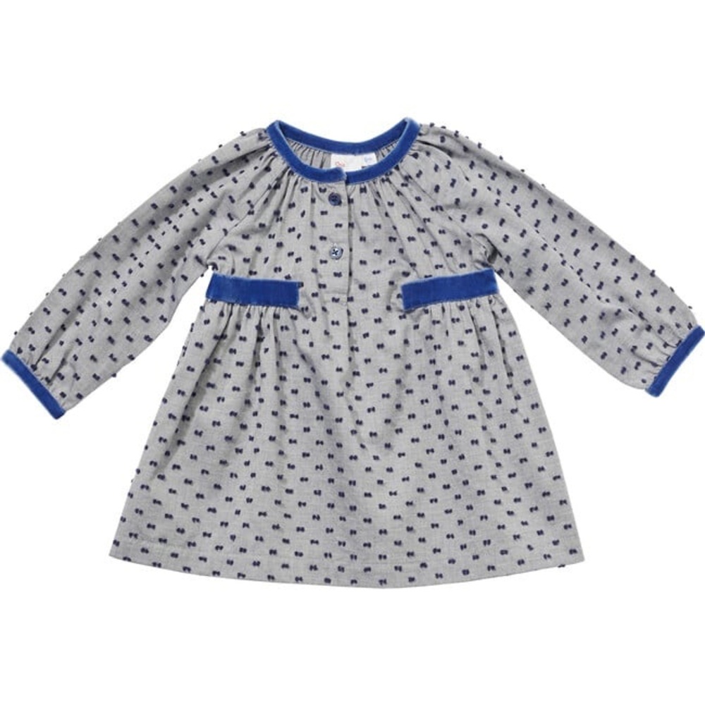Oso & Me Blue Elizabeth Baby Dress with Bloomers 6 Months
